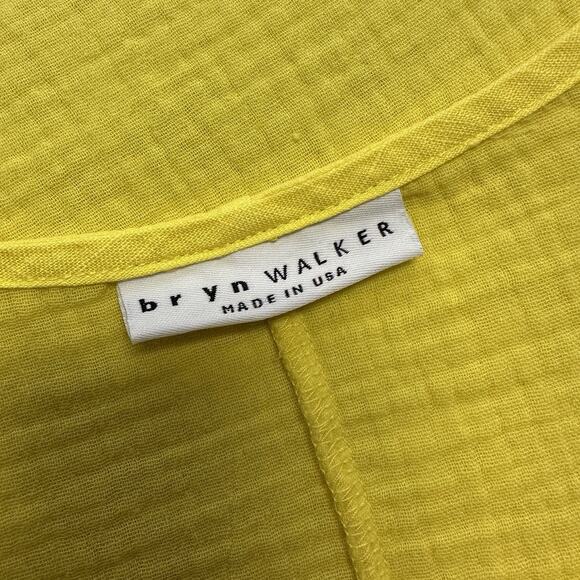 Bryn Walker Bax Tunic Top Yellow Incaberry Cotton Muslin Gauze‎ V-Neck Size XS - Picture 9 of 12